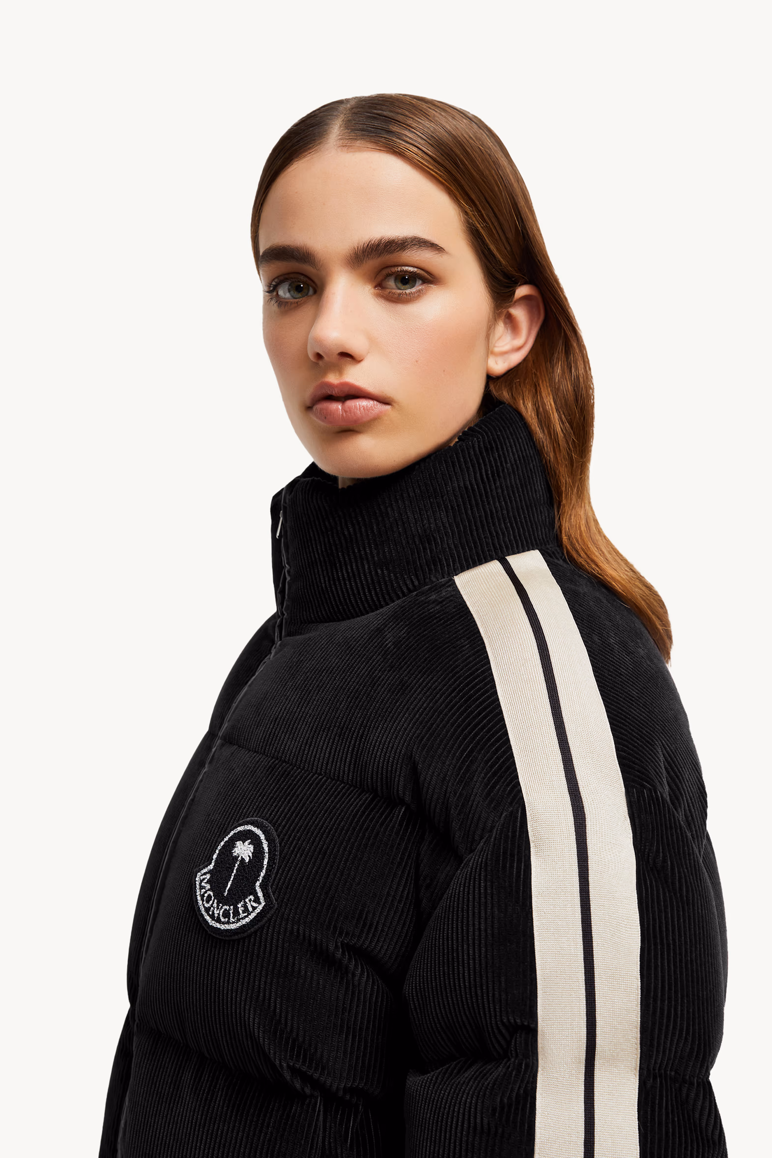Doudoune courte en velours côtelé Abrolhos Moncler x Palm Angels Mixte Noir Moncler 9